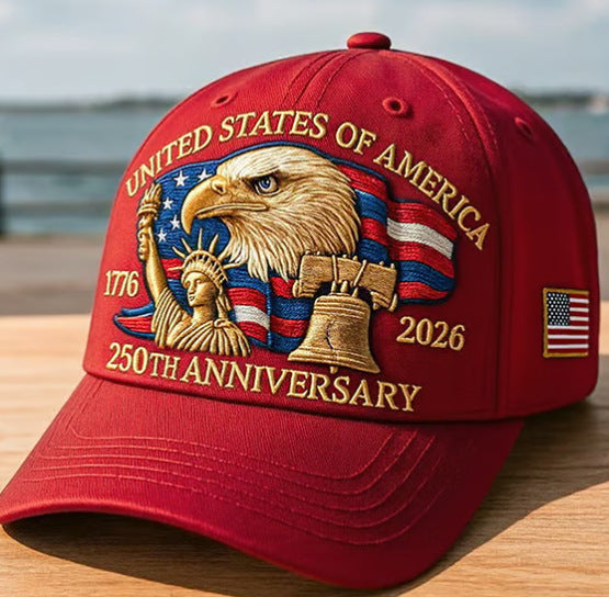 Embroidered American Eagle Head 250 Weeks Old Baseball Cap