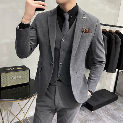 Wedding Dress Suit 3-piece Business Men's Suit