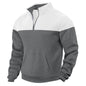 Winter Heavy Fleece-lined Casual Loose Multicolor Men's Plus Size Stand Collar Zipper Sweater